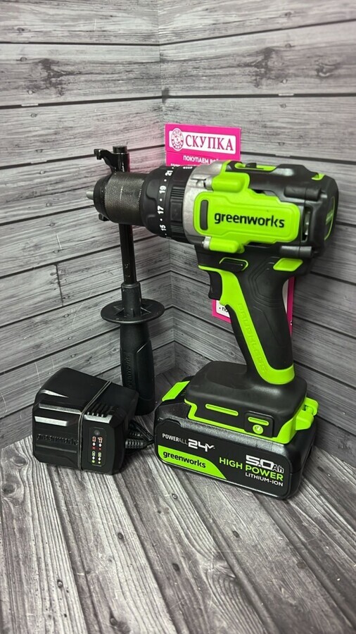 Шуруповерт GREENWORKS GD24DD140