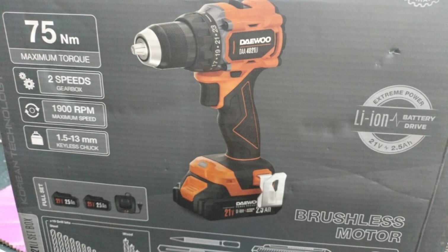 Шуруповерт Daewoo DAA 4021Li SetBox