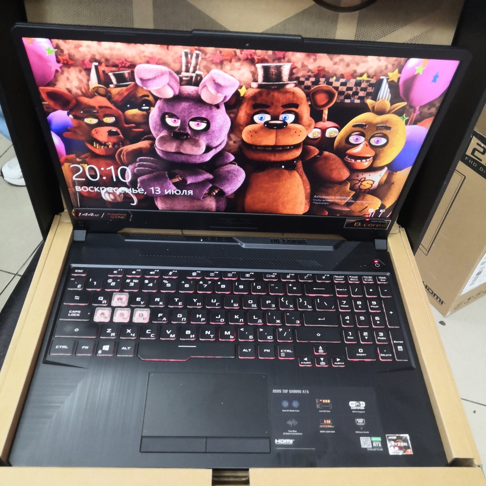 Ноутбук ASUS ryzen7/16/512/3060 6gb