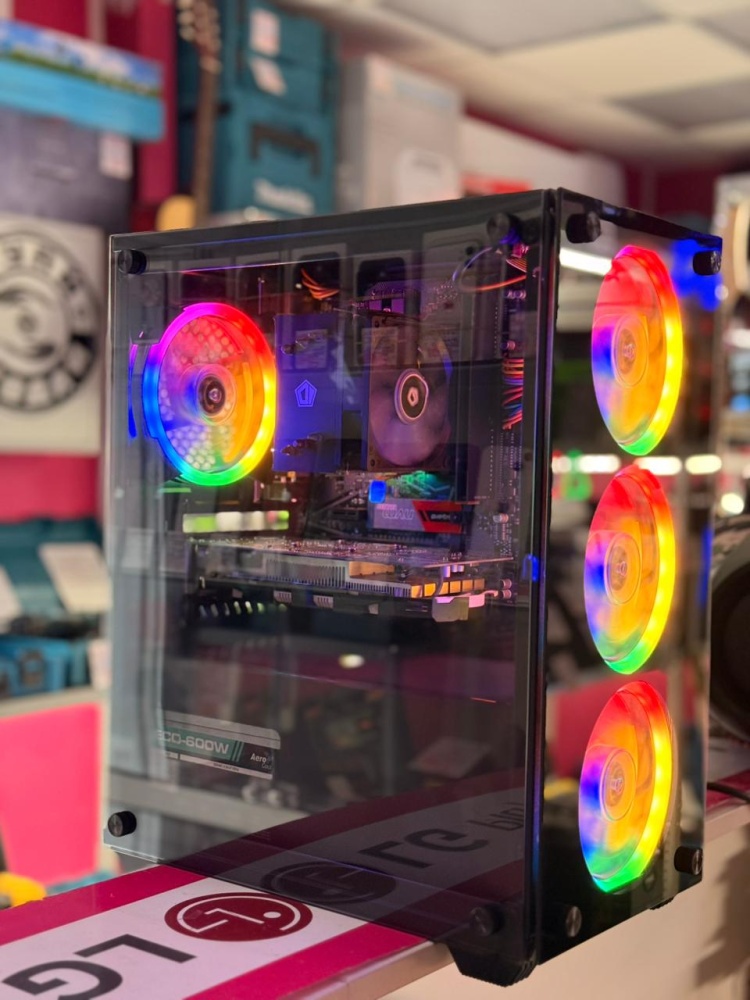 Системный блок EXG AMD Ryzen 5-3500/6*3.6GHz/16Gb RAM/256Gb SSD m2/1Tb HDD/GeForce GTX 1050 Ti 4Gb